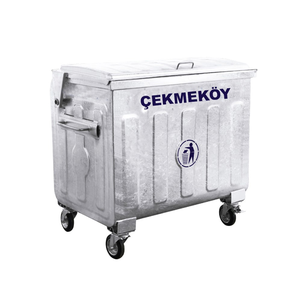 Çekmeköy Sıcak Daldırma 770 Litre Metal Çöp Konteyneri